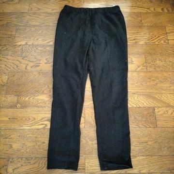 黒 綿パンツ Lサイズ ウエストオールゴム 美品 春夏秋