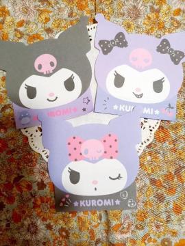 お裾分け☆クロミちゃんダイカットメモ3柄3枚☆