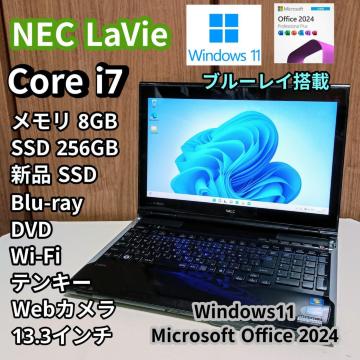 NEC Corei7 8GB SSD256GB u[C WebJ Windows11 Office2024 eL[