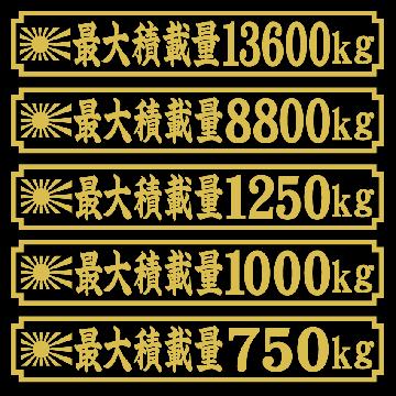 旭日 最大積載量ステッカー 25センチ