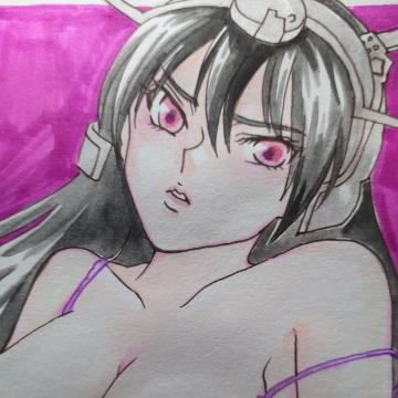 自作イラスト・送料込・艦隊これくしょん・艦これ・長門・下着姿・A5小