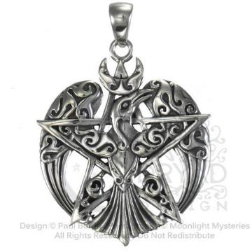 DD: Lage Crescent Raven Pentacle Pendant