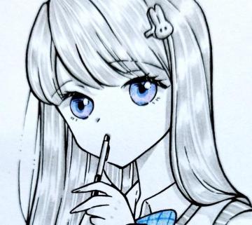 自作イラスト/オリジナル/制服の女の子B