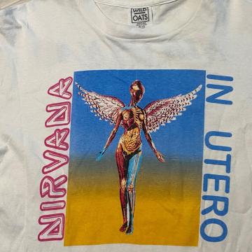 NIRVANA IN UTERO 93-94 WORLD TOUR T�V���c XL �o���hT vintage �A�����J��