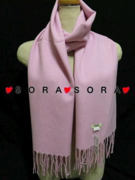 DIVA系♪大判ストール フリンジ付 ベビーピンク