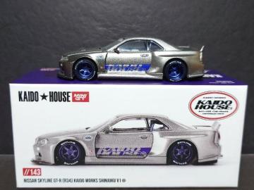 ★1/64KAIDO HOUSE MINI GT★日産スカイラインGT-R(R34)KAIDO WORKS SHINJUKU V1