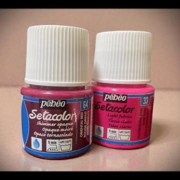 �t�����X��� PEBEO Setacolor �؂׃I �Z�^�J���[ �t�@�u���b�N�y�C���g 2�{�Z�b�g �u���s���N ���b�h �z�p�G�̋�