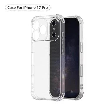 �N���A�P�[�X�Z�b�g iphone17 Pro �S�ʕی� �K���X �ی�t�B���� 17pro TPU �J�o�[ �P�[�X �X�g���b�v�z�[��
