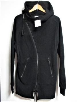 ☆ZARA ザラ ダブルジップ アシンメトリージッパーフーディ パーカー/S/黒☆新品