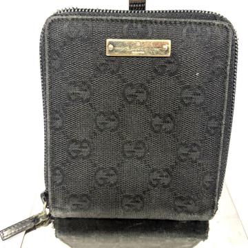�� GUCCI �O�b�` GG�L�����o�X ��܂���z ���E���h�W�b�v �u���b�N �� �S�[���h�v���[�g ���S �R���p�N�g�E�H���b�g