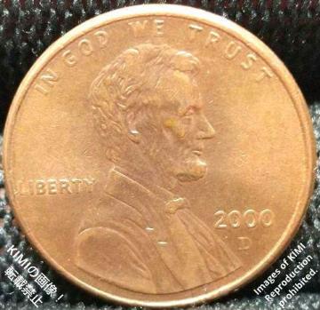 1Zgd 2000 D AJ J[ 1yj[ ݕ 1 Cent Lincoln 1Penny coin 2000D