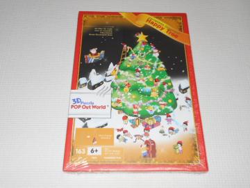 3DpY POP Out World Christmas Ornament Happy Tree