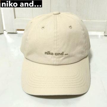 美品 niko and… ニコアンド キャップ 帽子 ベージュ
