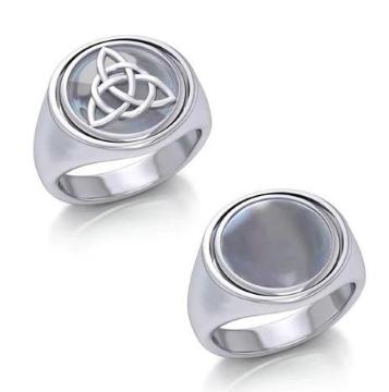 PS: Celtic Triquetra Flip Ring TRI151