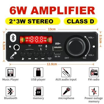 DIY@MP3@fR[_[ްށ@DC5V@PA@6W@Av@Bluetooth 5.0@u[gD[X 3.5mm