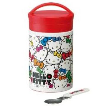 【キティ】可愛い♪ポスター柄デザイン 縦型保温 ランチジャー弁当箱