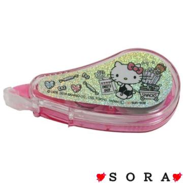 【キティ】可愛い♪机上.手.紙等を汚さずに使える テープ式 修正テープ