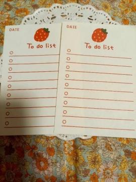 お裾分け☆イチゴのメモ2枚☆