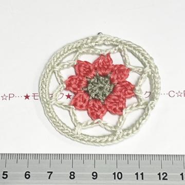 4*ハンドメイド♪お花のドリームキャッチャーチャーム 3