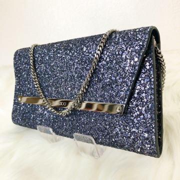�y���i�zJIMMY CHOO �W�~�[�`���E  �p�[�e�B�[�o�b�O �N���b�`�o�b�O �`�F�[���E�H���b�g �O���b�^�[ �p�[�v�� �l�C�r�[