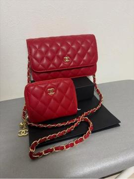 2�_�Z�b�gCHANEL�V�����_�[�o�b�O&�n�[�t�E�H���b�g�J�[�h�R�C���P�[�X�@�J���[���b�h