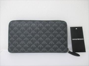 ☆エンポリオアルマーニ 総柄 ファスナー 長財布 財布/メンズ☆美品