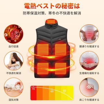 送料込#新品#L 電熱ベスト ヒーターベスト 11エリア発熱 USB加熱