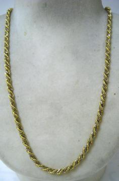 �ɔ��i 750 18���ƃz���C�g�S�[���h�̃��[�v�f�U�C���� �l�b�N���X 60cm