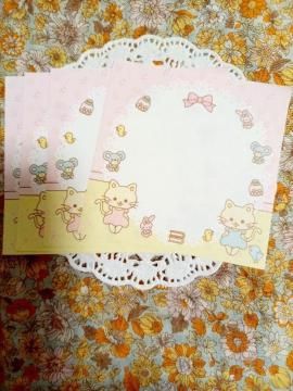 お裾分け☆ネコのメモ4枚☆