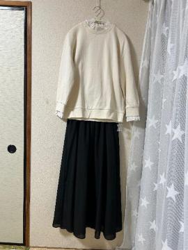 �V�i�^�O�t��GLOBAL WORK���E�񃌁[�X�t���g���[�i�[& GU�{�����[���t���A�����O�X�J�[�g