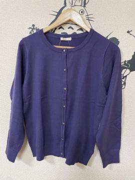 Honeys �N���[�l�b�N �j�b�g�J�[�f�B�K�� M �[�݃p�[�v�� �Ԍ`�{�^��