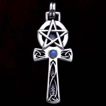 MM  Celtic Knot Pentacle Ankh Moon