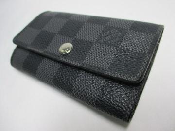 美品 ルイヴィトン 6連キーケース ダミエ グラフィット N62662 本物