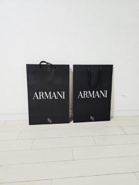 (5) ARMANI ショップ袋 中 2枚セット 37p×24.5p