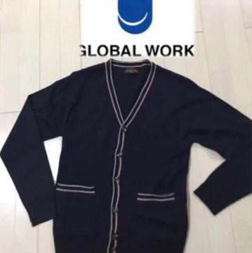 gpɋ߂GLOBAL WORK O[o[N STCY Y jbgJ[fBKAN100% lCr[~~