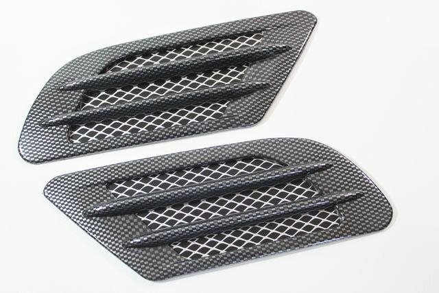 汎用ダミーダクトカーボンタイプ メッシュ柄ステッカー付き < 自動車/バイク 汎用ダミーダクトカーボンタイプ メッシュ柄ステッカー付き < 自動車/バイク