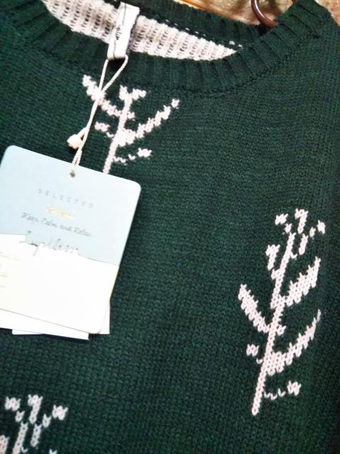 *Lupilien*草花柄 ジャガードニットpo 新品 Dグリーン < 女性ファッション *Lupilien*草花柄 ジャガードニットpo 新品 Dグリーン < 女性ファッションの