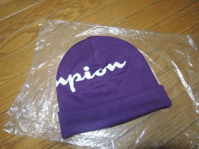 新品 Champion チャンピオン ニットキャップ パープル紫 ロゴ LOGO ビーニー < ブランド  新品 Champion チャンピオン ニットキャップ パープル紫 ロゴ LOGO ビーニー < ブランドの