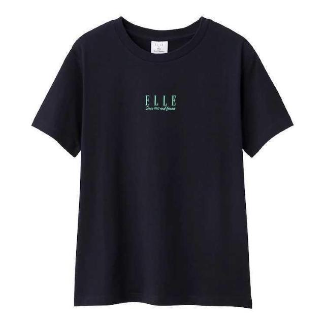 GUグラフィックT(半袖)ELLE2 Mサイズ ネイビー NAVY 紺 綿100% < ブランド  GUグラフィックT(半袖)ELLE2 Mサイズ ネイビー NAVY 紺 綿100%  < ブランドの