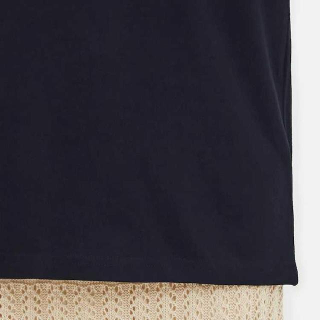 GUグラフィックT(半袖)ELLE2 Mサイズ ネイビー NAVY 紺 綿100% < ブランド  GUグラフィックT(半袖)ELLE2 Mサイズ ネイビー NAVY 紺 綿100% < ブランドの