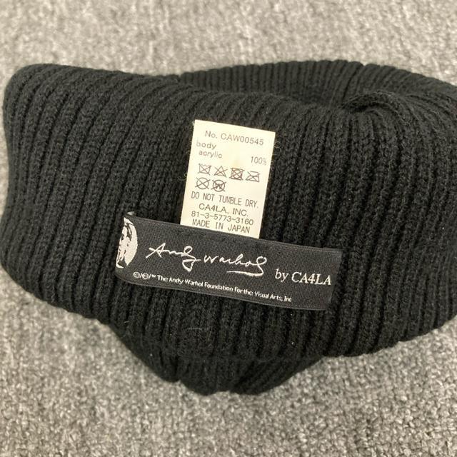 即決 Andy Warhol by CA4LA ビーニー ニット帽 ブラック < 男性ファッション  即決 Andy Warhol by CA4LA ビーニー ニット帽 ブラック < 男性ファッションの