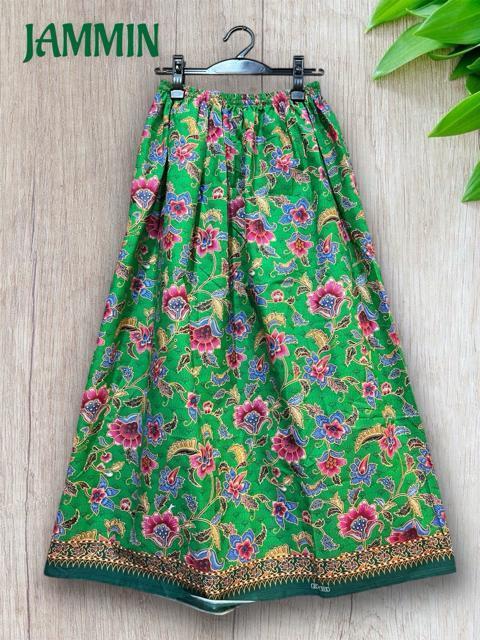 バティック花柄ロングスカート カラフル ヒッピー アジアン エスニック < 女性ファッション バティック花柄ロングスカート カラフル ヒッピー アジアン エスニック < 女性ファッションの