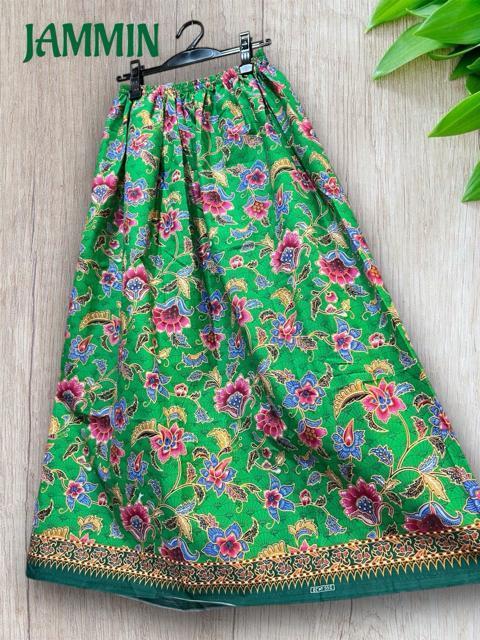 バティック花柄ロングスカート カラフル ヒッピー アジアン エスニック < 女性ファッション バティック花柄ロングスカート カラフル ヒッピー アジアン エスニック < 女性ファッションの