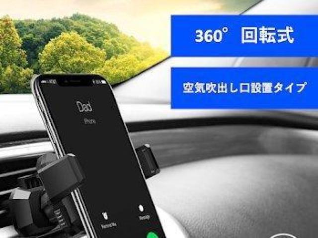 車載スマホホルダー ブラック 空気吹き出し口設置タイプ < 自動車/バイク 車載スマホホルダー ブラック 空気吹き出し口設置タイプ < 自動車/バイク