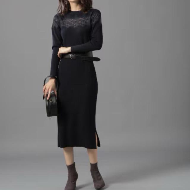 新品★Andemiu★レースIラインニットワンピース★ < ブランド 新品★Andemiu★レースIラインニットワンピース★ < ブランドの