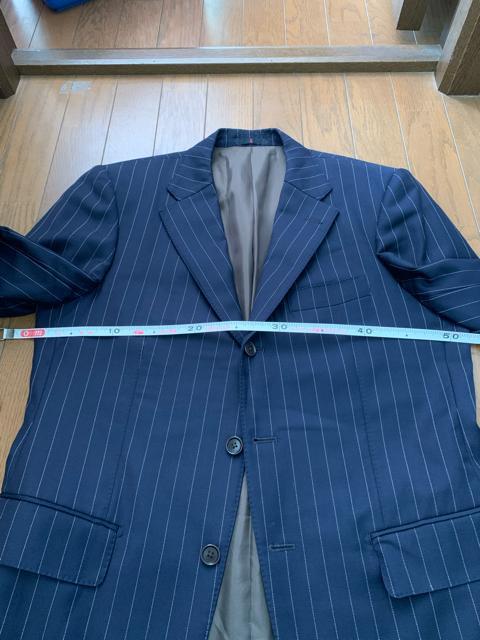 メンズ テーラードジャケット ピンストライプ ネイビー シングル < 男性ファッション メンズ テーラードジャケット ピンストライプ ネイビー シングル < 男性ファッションの