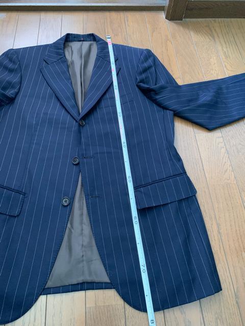 メンズ テーラードジャケット ピンストライプ ネイビー シングル < 男性ファッション メンズ テーラードジャケット ピンストライプ ネイビー シングル < 男性ファッションの