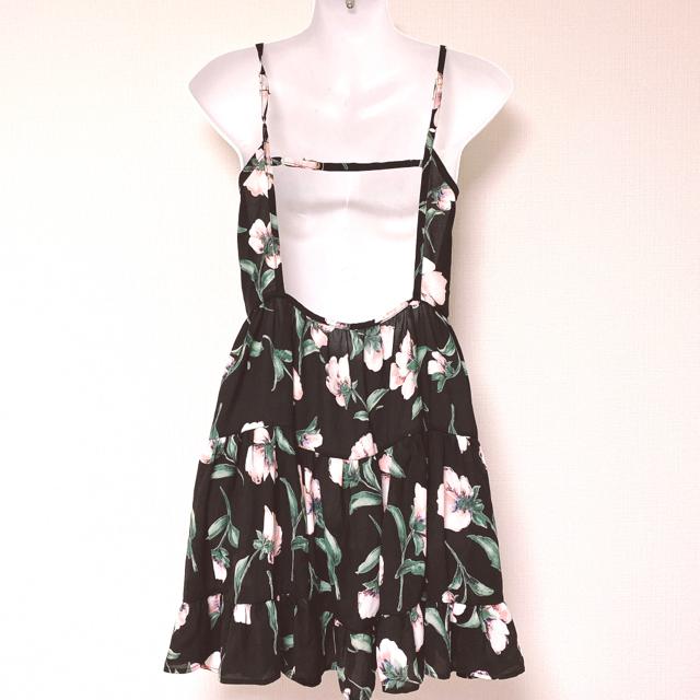 DURASブラックフラワーティアードキャミフレアワンピース黒花柄 < ブランド DURASブラックフラワーティアードキャミフレアワンピース黒花柄 < ブランドの