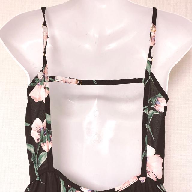 DURASブラックフラワーティアードキャミフレアワンピース黒花柄 < ブランド DURASブラックフラワーティアードキャミフレアワンピース黒花柄 < ブランドの