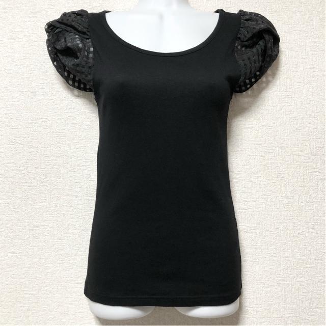 【新品】チェック柄オーガンジー切替変形スリーブカットソー < 女性ファッション  【新品】チェック柄オーガンジー切替変形スリーブカットソー < 女性ファッションの